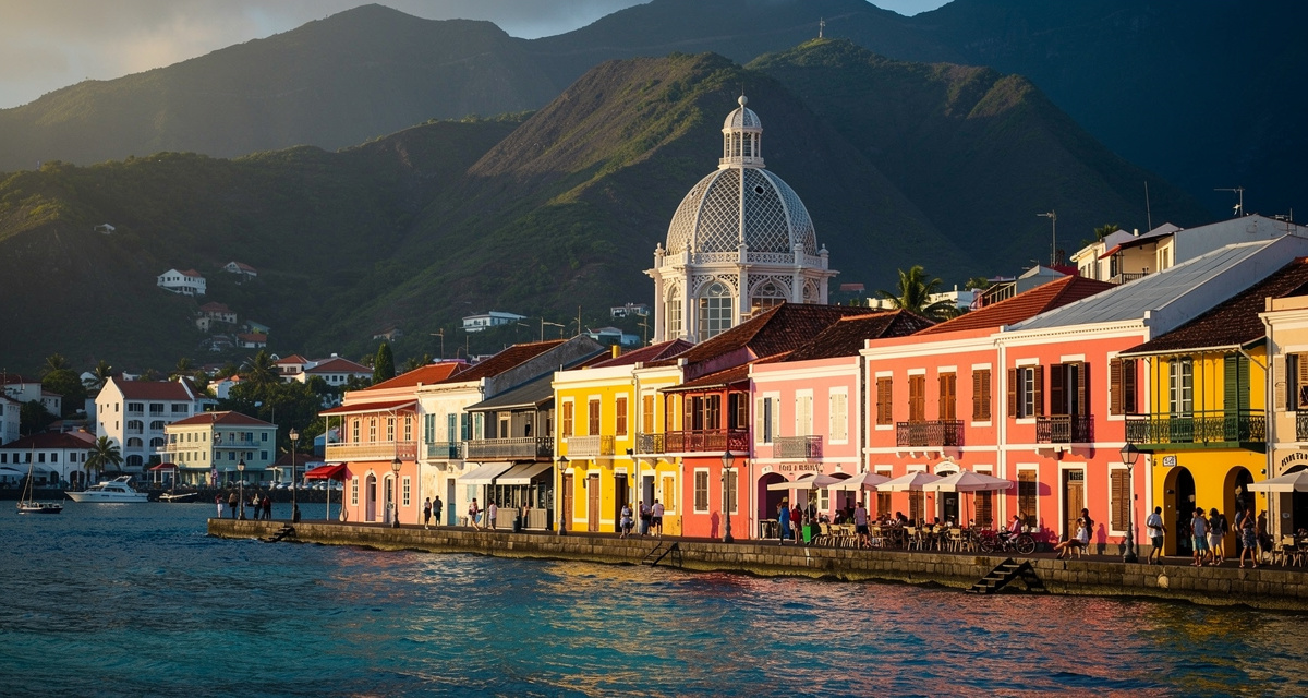 マルティニーク 国番号 +596 のイラスト