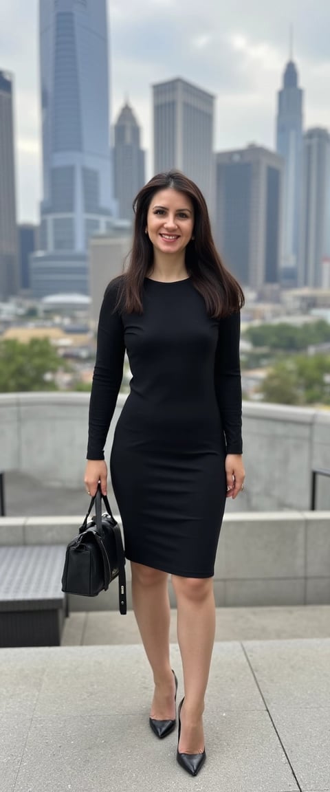 Professional business headshot - woman with sweater in park