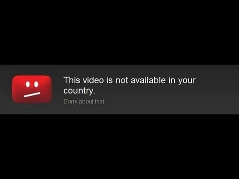 Message d'erreur de restriction géographique YouTube : Cette vidéo n'est pas disponible dans votre pays