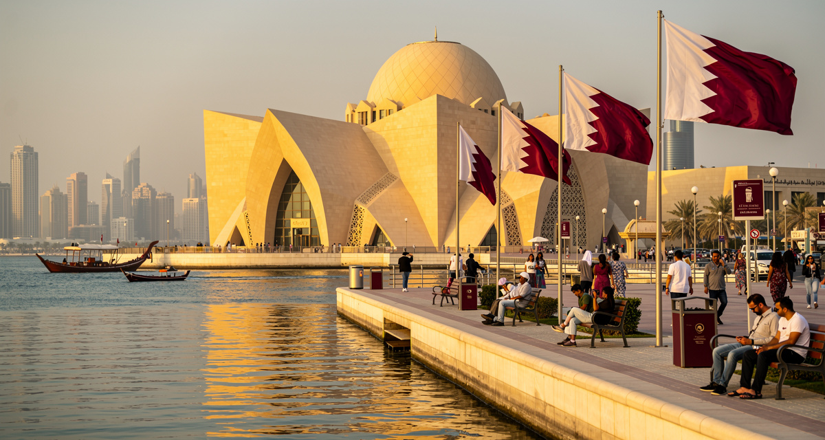 Museum of Islamic Art in Doha representing the +974 international dialing code for Qatar