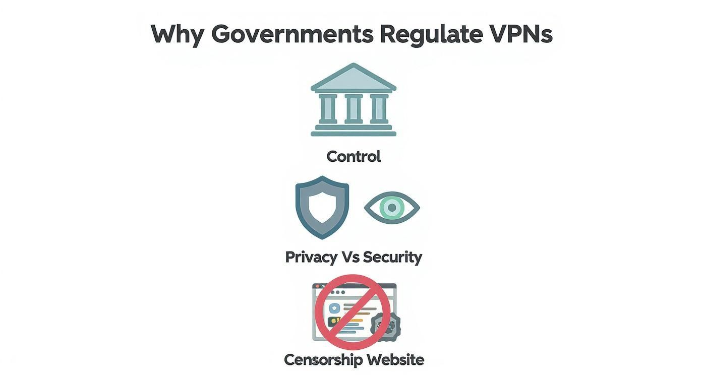 Infografik über Ist VPN illegal