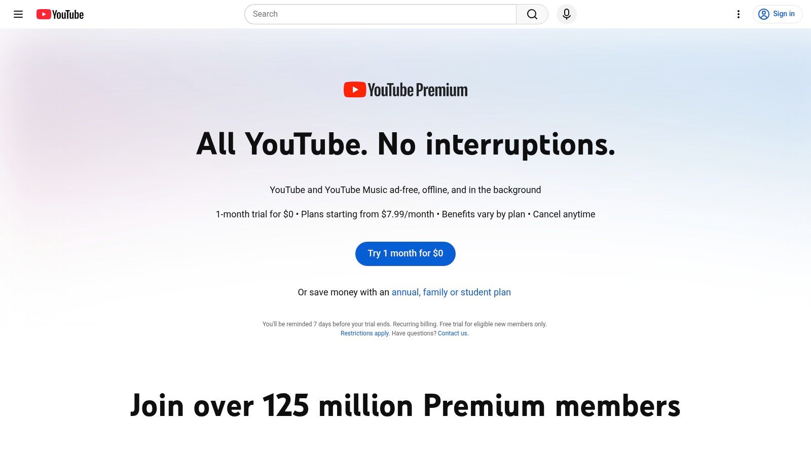 YouTube Premium (official purchase)