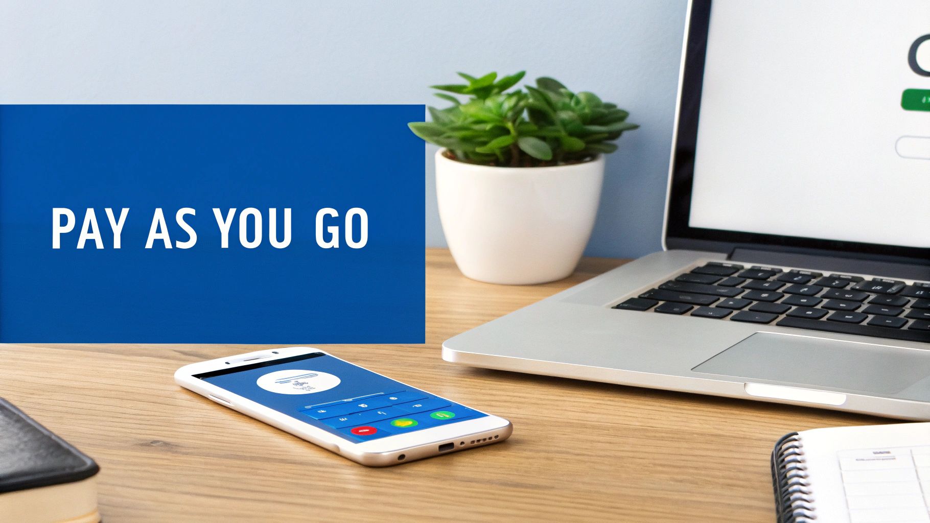 A person making a call on their smartphone, with a world map in the background.