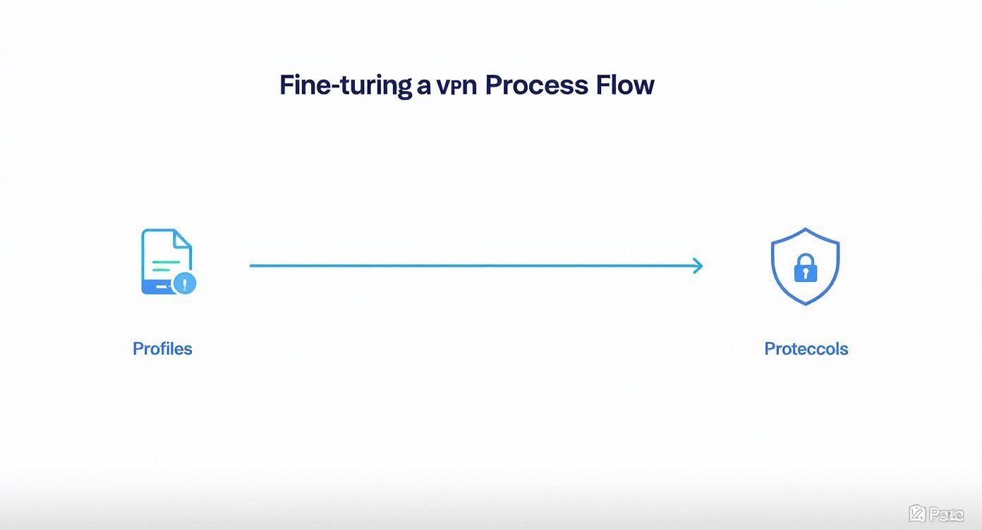مخطط معلوماتي عن كيفية تركيب VPN على Android