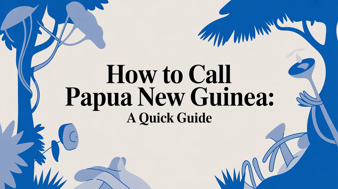 Wie Sie Papua-Neuguinea anrufen: Eine kurze Anleitung