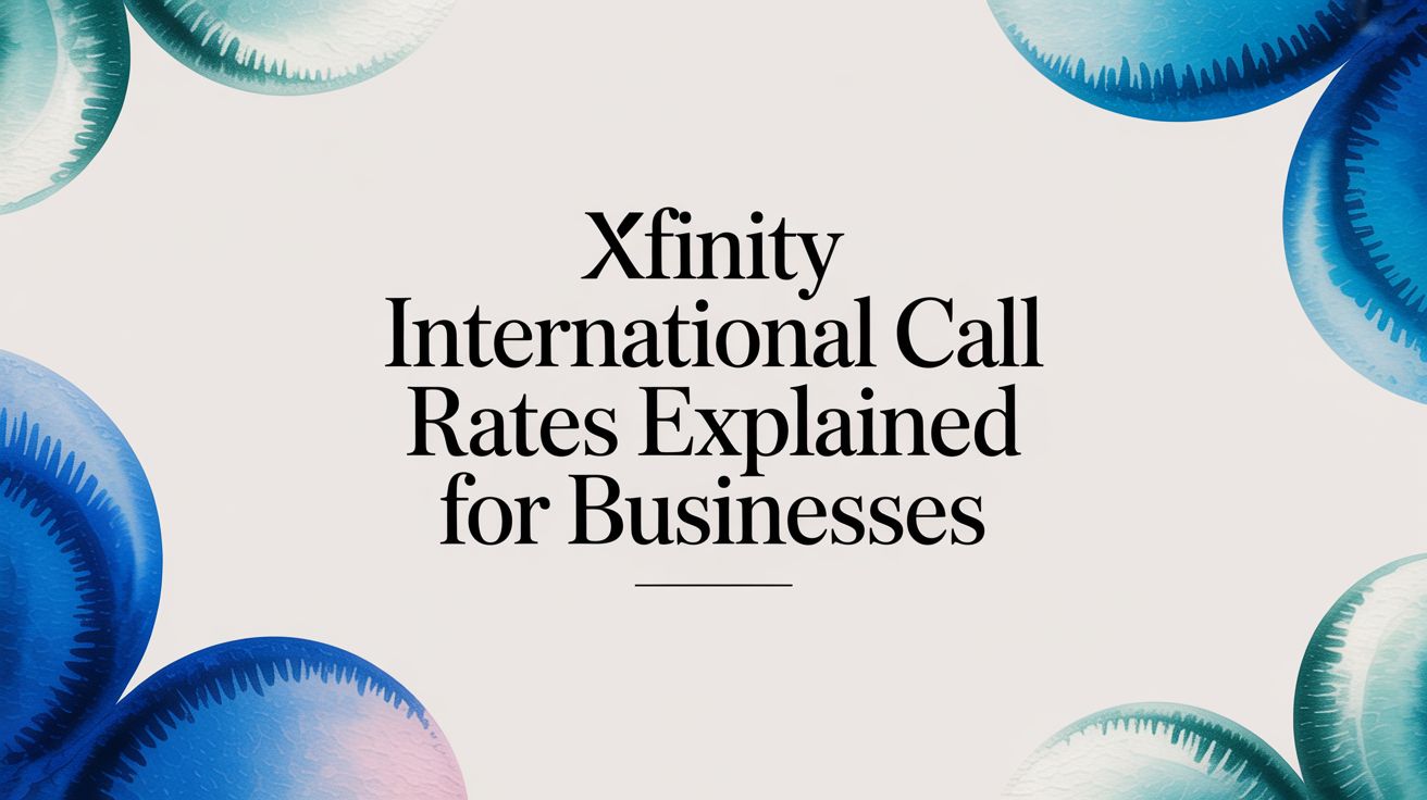 Xfinity: Internationale Anruftarife für Unternehmen erklärt