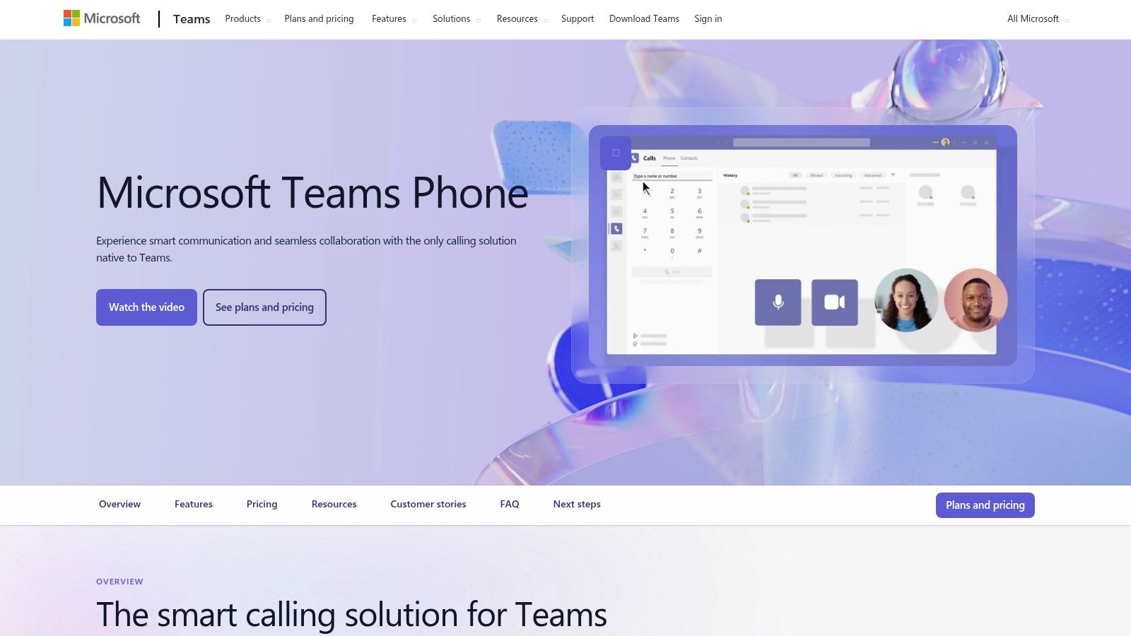 The Microsoft Teams Phone interface showing the dialpad within the Teams application.