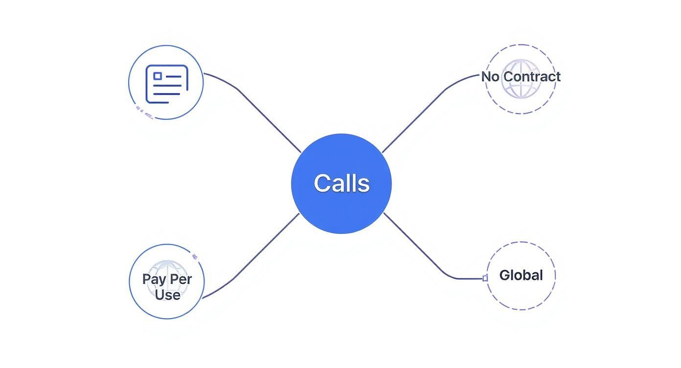 Infografik zu Pay-as-you-go-Auslandstelefonaten