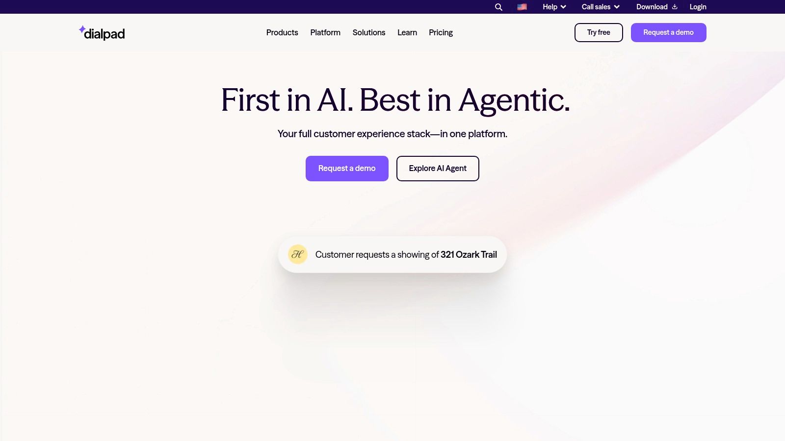 Dialpad's AI-powered business communication interface, an alternative to Google Voice.