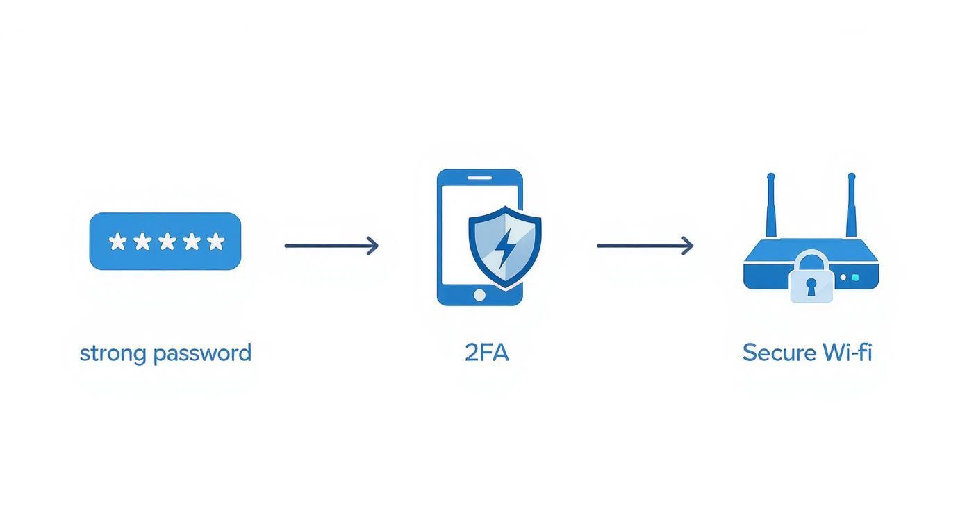 مخطط معلوماتي حول منع هجمات الرجل في الوسط