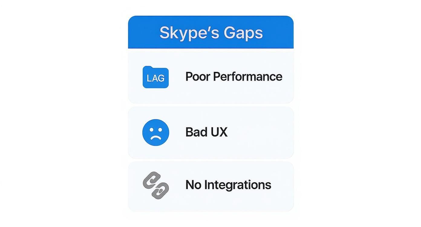 Infographic about best alternative to skype