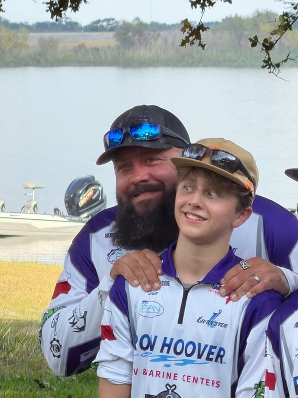 Team members of Boerne Bass Club enjoying a tournament day
