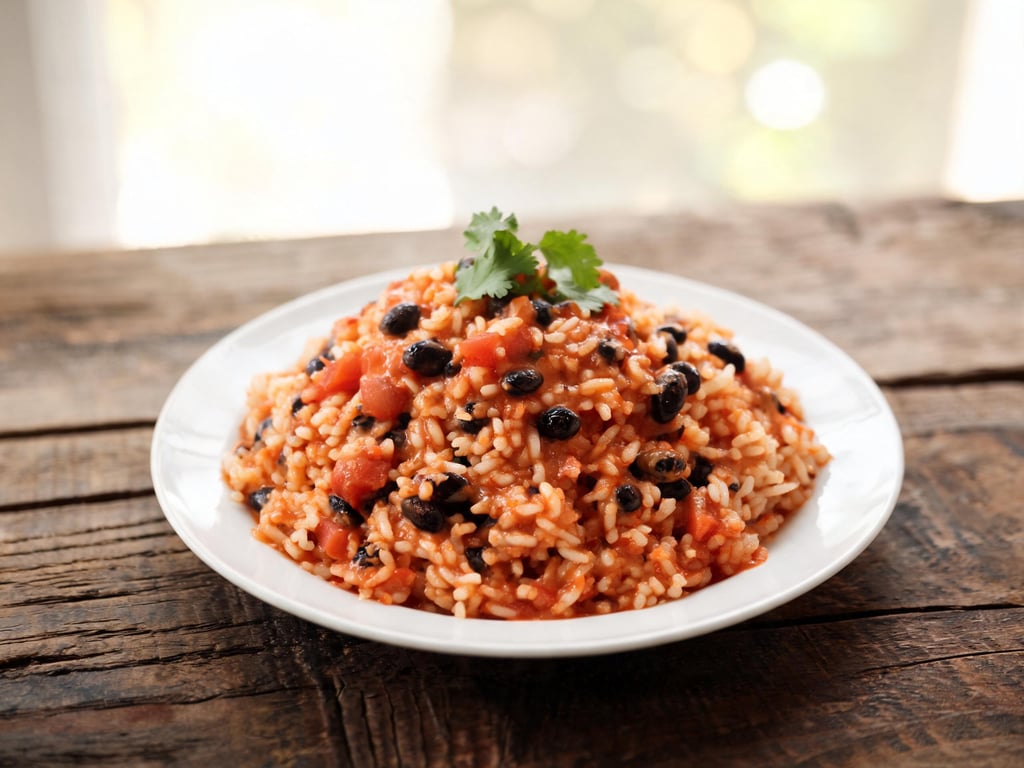 Creamy Tomato Black Bean Rice