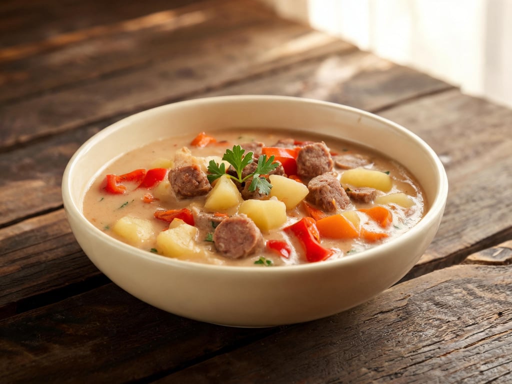 Sausage Potato and Pepper Soup