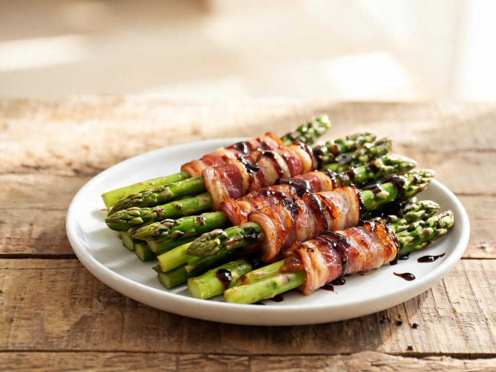 Air Fryer Bacon-Wrapped Asparagus