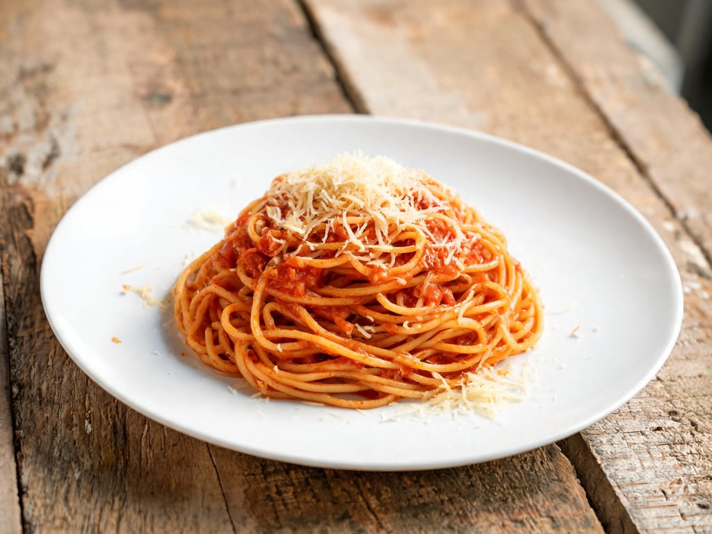 Spaghetti with Tomato Garlic Sauce