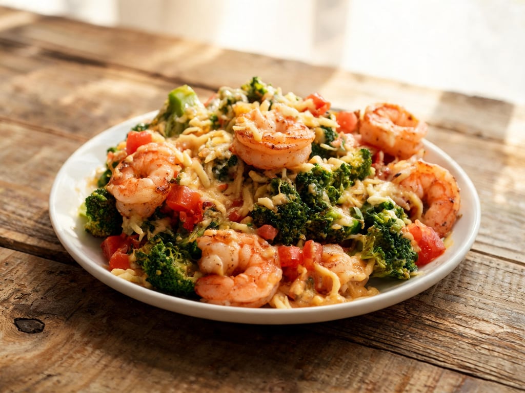 Mexican Broccoli and Shrimp Skillet