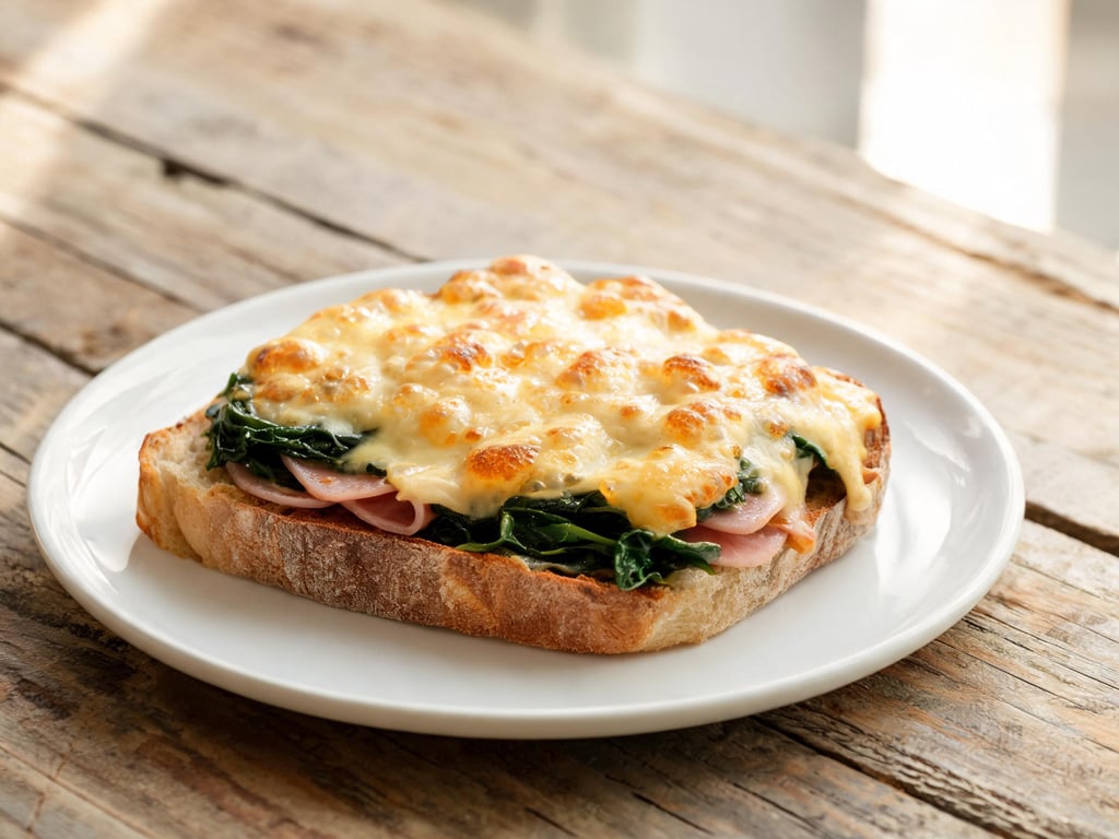 Ham and Spinach Sourdough Melts
