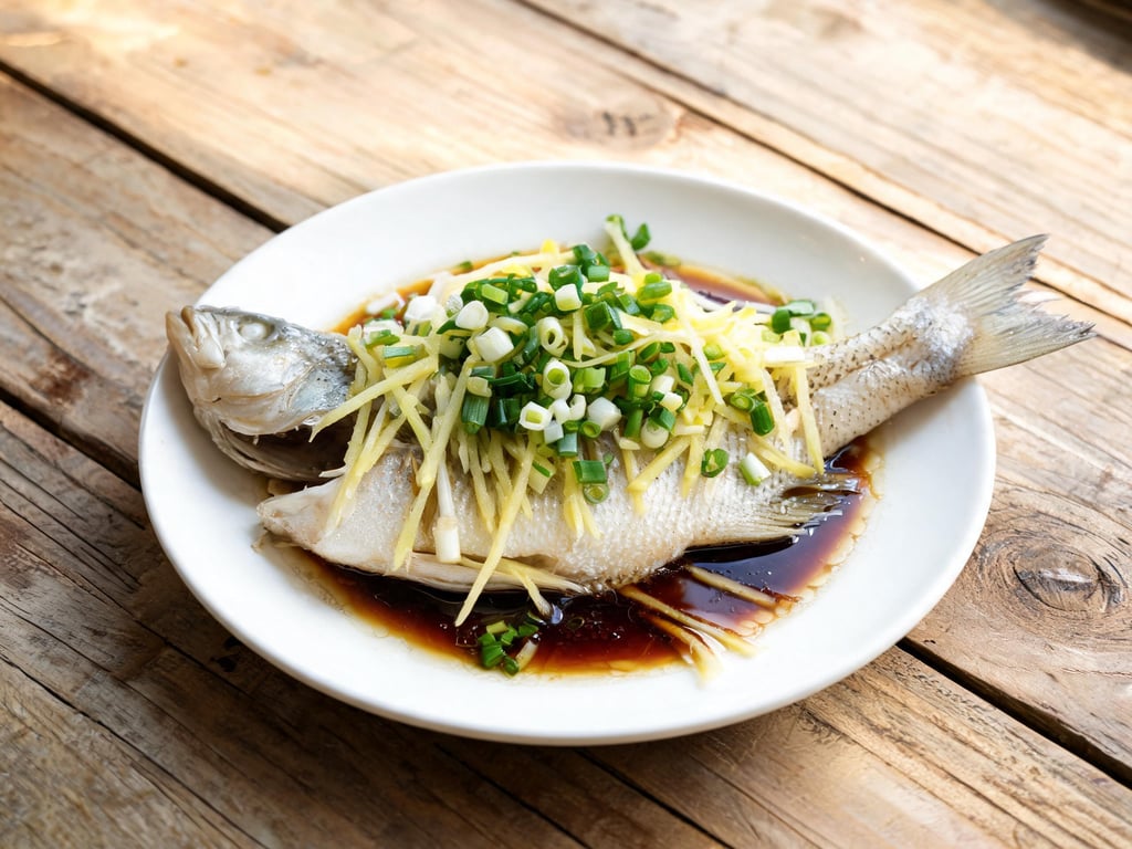 Cantonese Ginger Scallion Steamed Fish