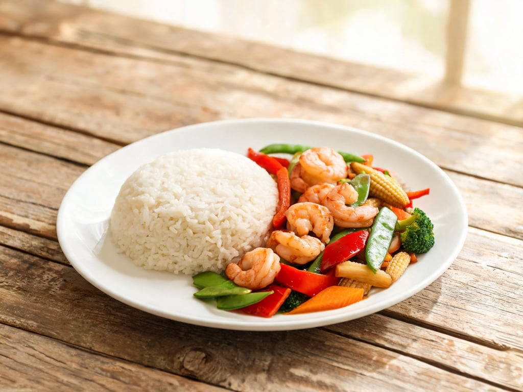Shrimp & Vegetable Stir-Fry with Jasmine Rice