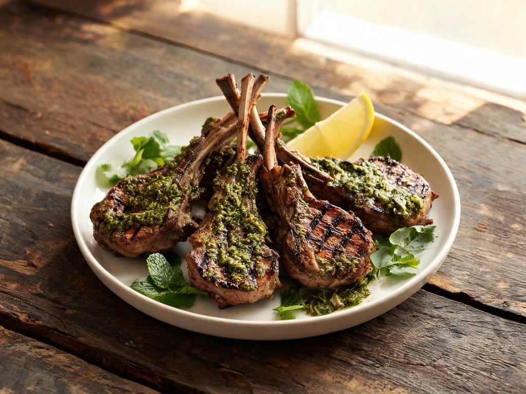 Grilled Lamb Chops with Chermoula