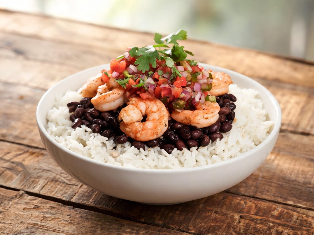 Shrimp and Black Bean Rice Bowl