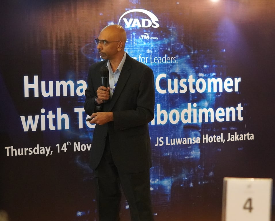 Saravanan Belusami, CEO PT VADS Indonesia berbicara mengenai pentingnya teknologi pada <i>customer experience</i>