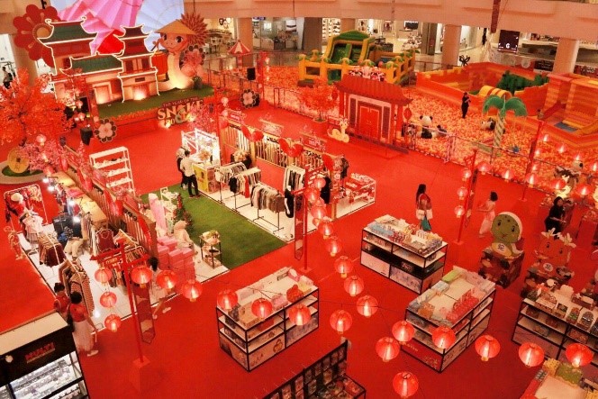 Dekorasi Imlek di The Atrium (Ground Floor) Mall@Alam 