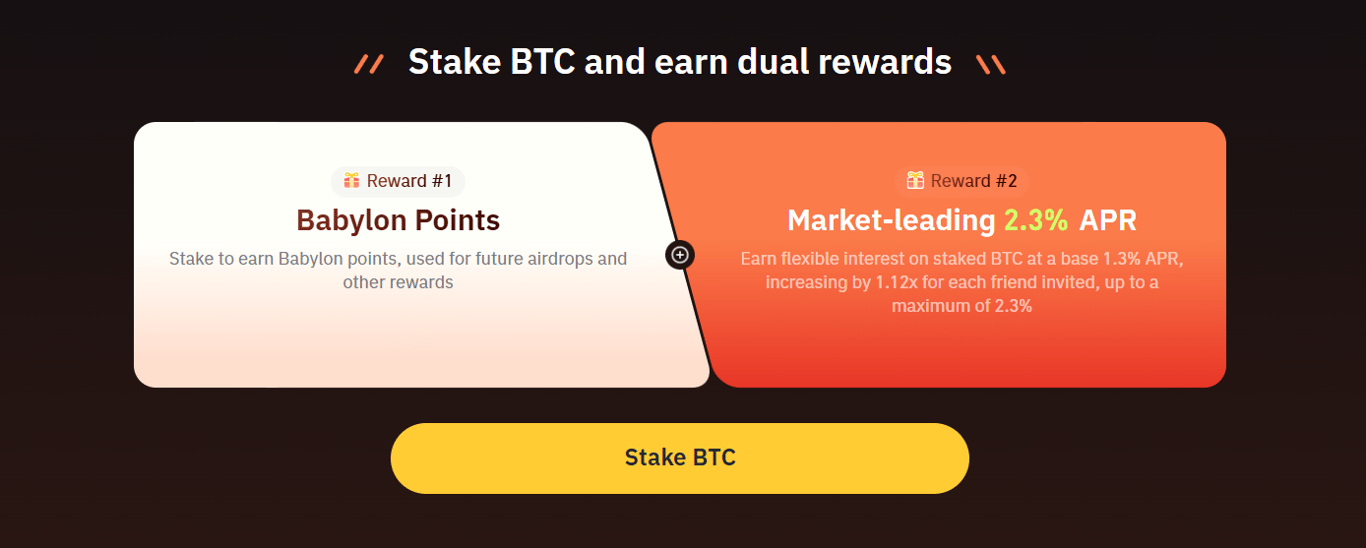 Babylon BTC Staking Campaing by Bitrue
