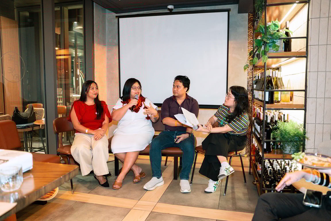(From left to right) Nadine Casiño, MK Bertulfo, and JM Dioso share the realities of Filipino parents and families. 
