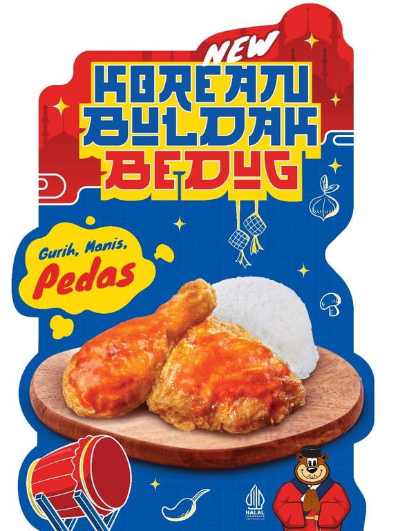 Standee A&W Korean Buldak Bedug yang Rilis pada Februari 2025
