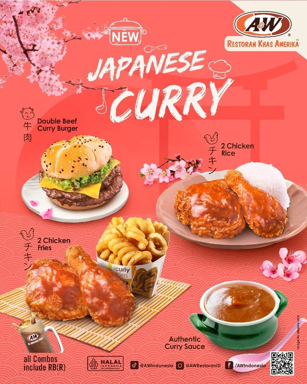 Poster A&W Japanese Curry yang Rilis pada November 2024