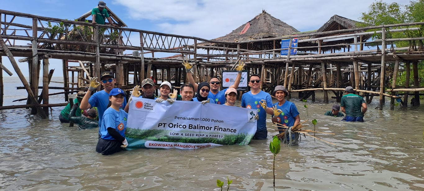 Program CSR PT Orico Balimor Finance Tanam 1.000 Mangrove di Ekowisata Mangrove Wonorejo Surabaya