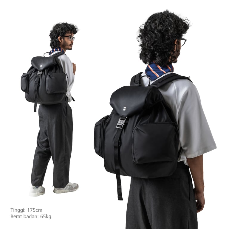 Bodypack Hampton Rucksack Laptop Backpack Hitam