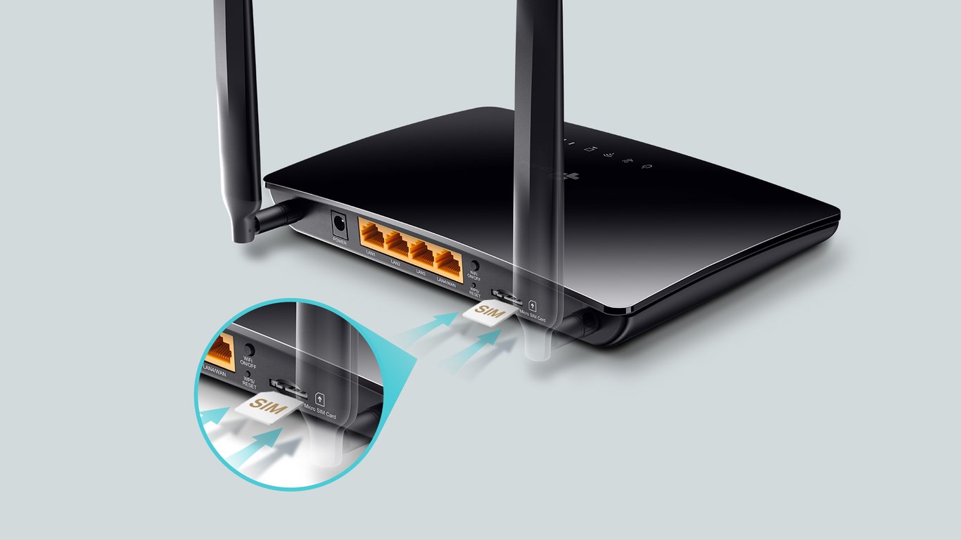 4G LTE Router menggunakan sim card selular