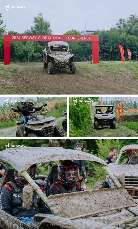 Attendees take part in test drives of full range of Segway vehicles on June 27