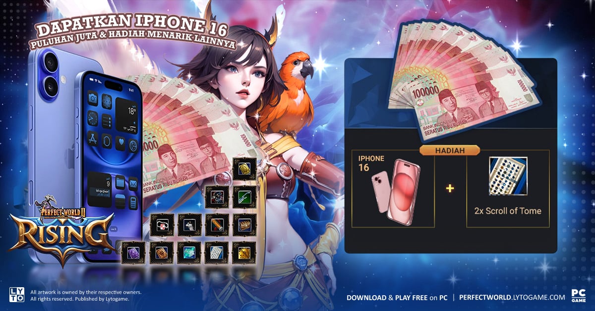 Dapatkan iPhone 16, Puluhan Juta Rupiah & Hadiah Lainnya.