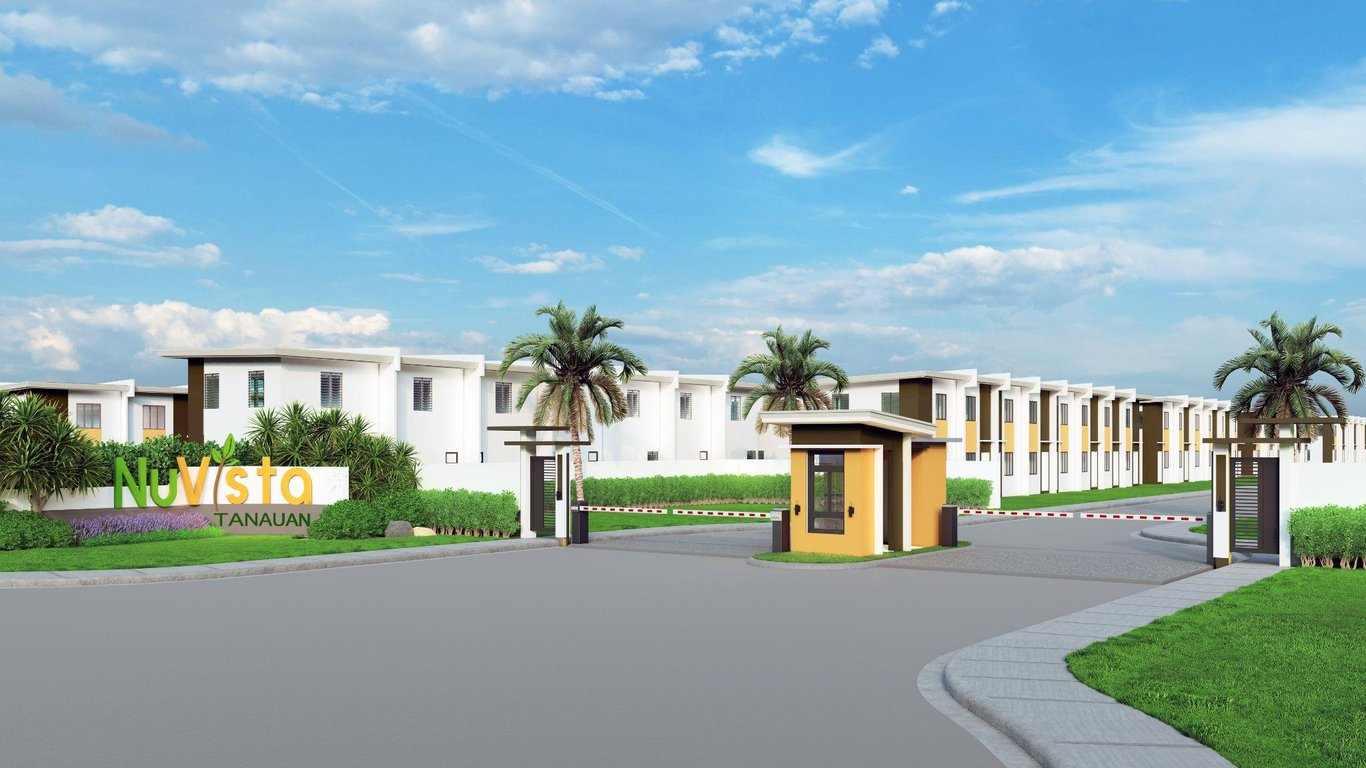Architect’s perspective of NuVista Tanauan, a master-planned community of P.A. Properties in Brgy. Talaga, Tanauan, Batangas. The development will feature a mix of economic and social housing units, along with community amenities that promote sustainable and family-oriented living.