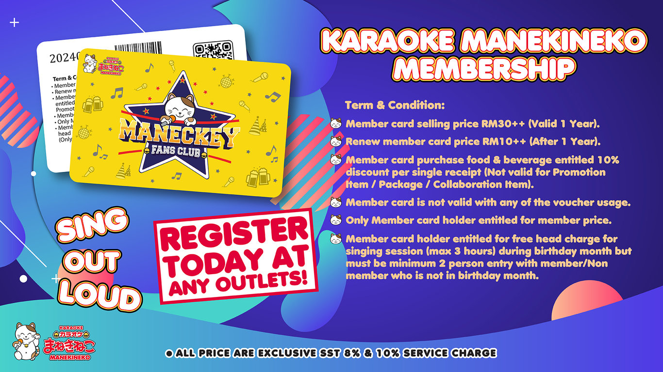 Karaoke Manekineko Malaysia Unveils Enhanced Member Card Features and Exciting Promotions