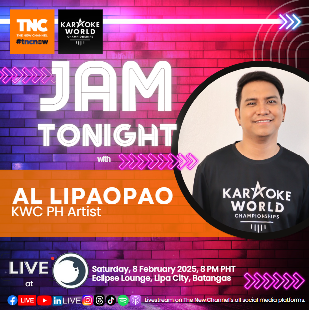 Back to back: Watch AL Lipaopao, one of KWC PH artists LIVE on TNC's social media platforms on February 8.