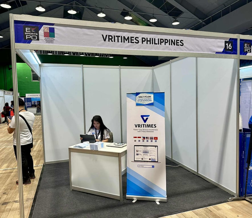 VRITIMES Philippines' exhibition booth at the Sports and Fitness Expo 2025, Manila