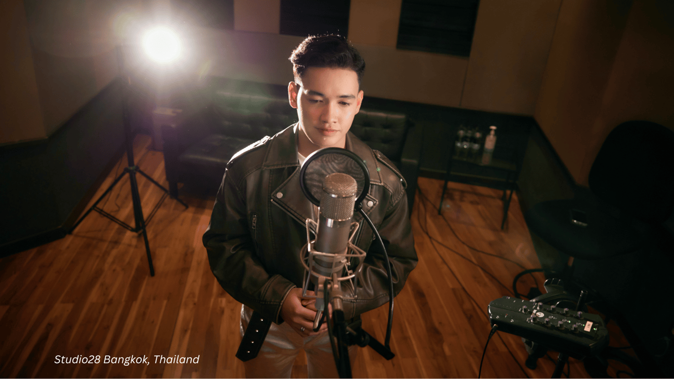 In photo: Jan Francis during his recording of YATO at Studio 28 in Bangkok, Thailand 