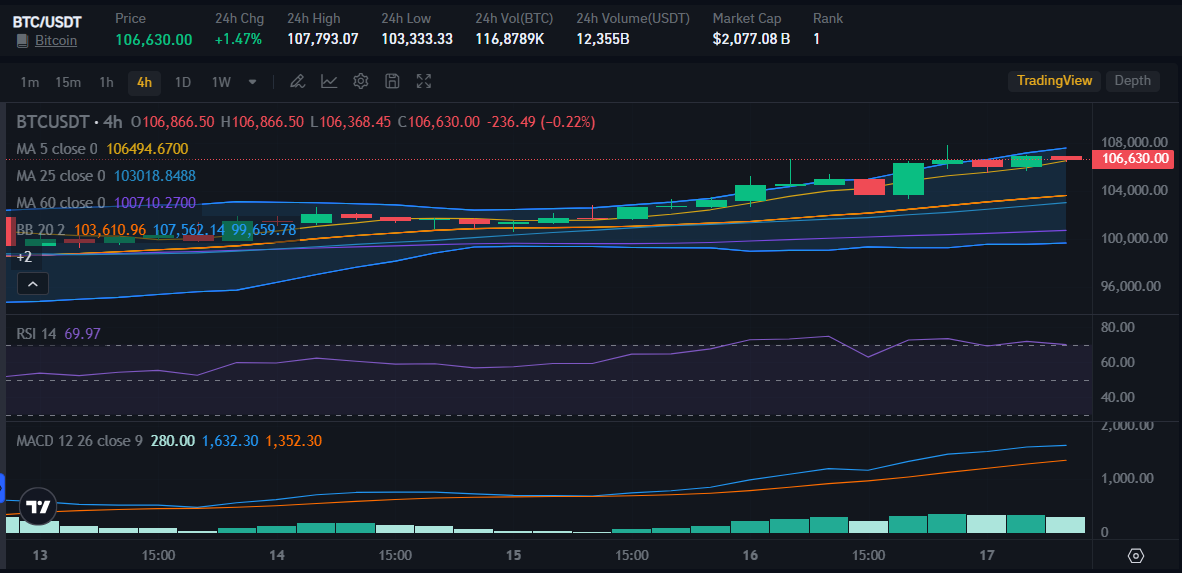 BTC Price on Bitrue Market