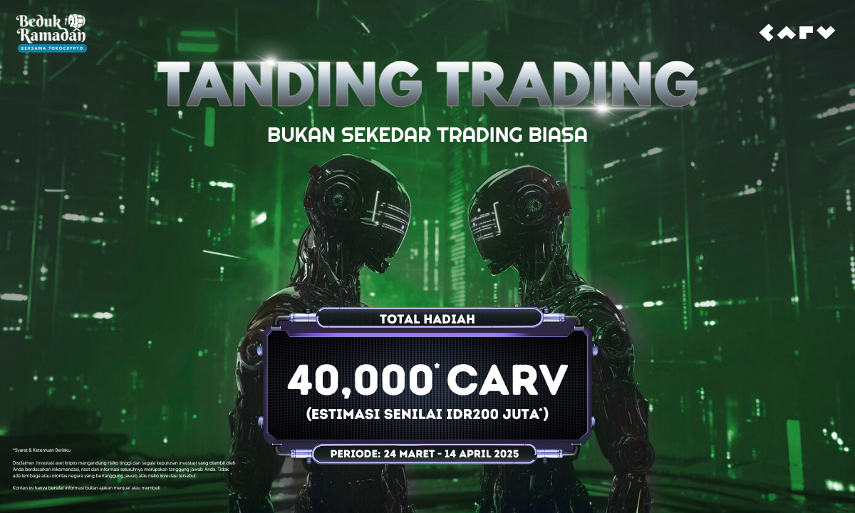 Ilustrasi Tokocrypto dan CARV bagi-bagi THR Rp400 juta. Sumber: Tokocrypto.