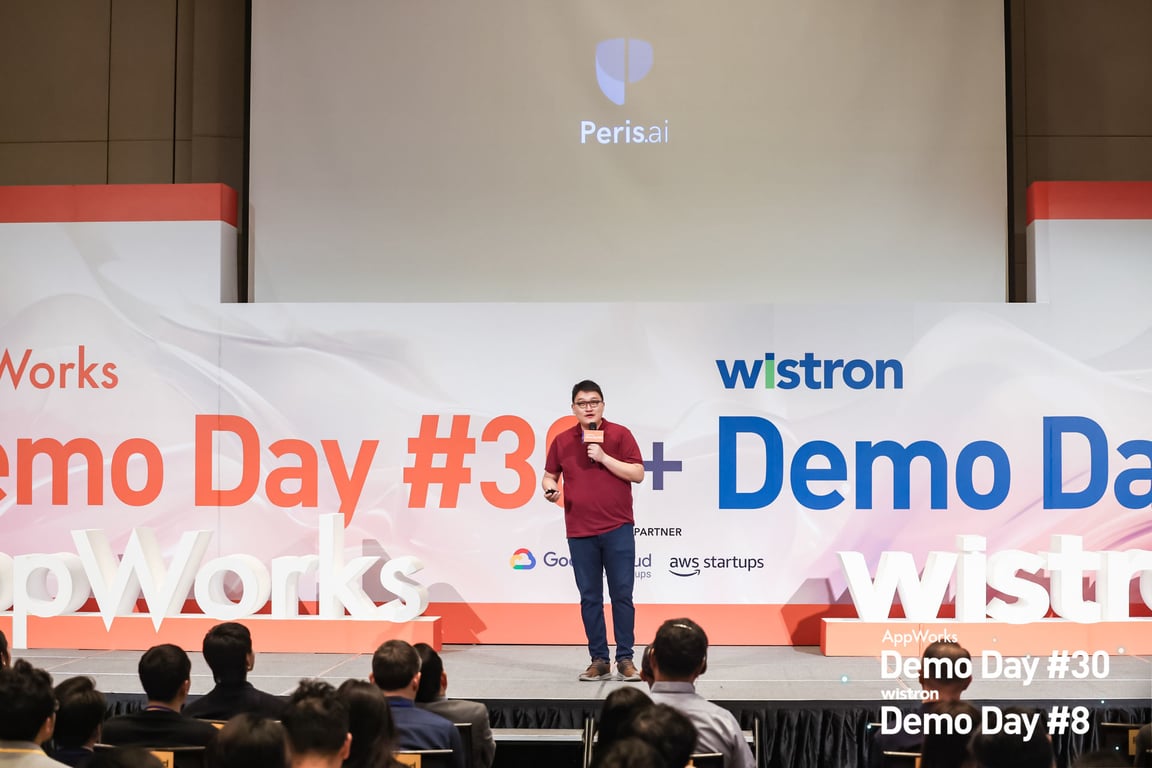 Peris.ai CEO David Samuel presenting on stage in Taiwan, highlighting how Brahma Fusion leverages agentic AI and automation to redefine cybersecurity operations for high-growth enterprises in the region.