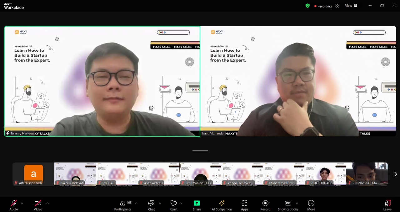 Dari kiri ke kanan, Tommy Hartono (CEO dan Co-Founder Mulai.com) dan Isaac Munandar (CEO dan Co-Founder MAXY Academy)