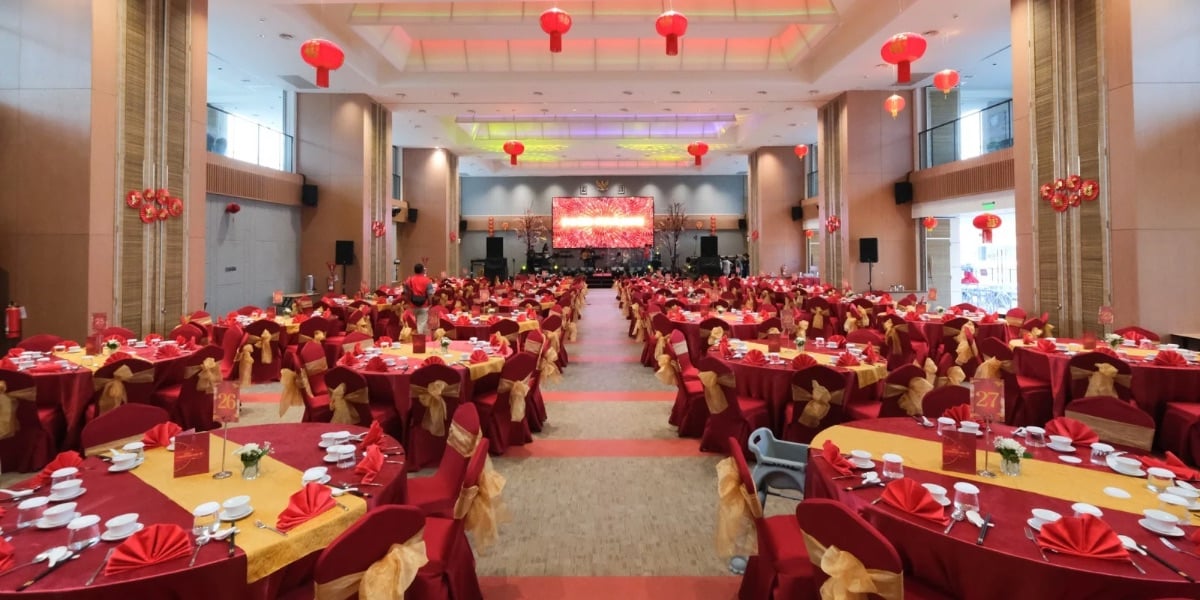Suasana Perayaan Imlek di Grand Ballroom Marianna Resort
