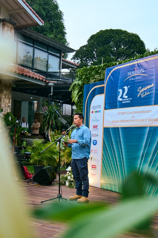 Sambutan dari VP Commercial PT MGM, Refino Mutshernar