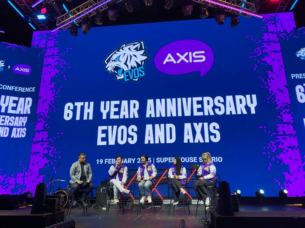 Press Conference 6th Year Anniversary EVOS & AXIS (19 Februari 2025) di HW Superhouse Satrio Kuningan.