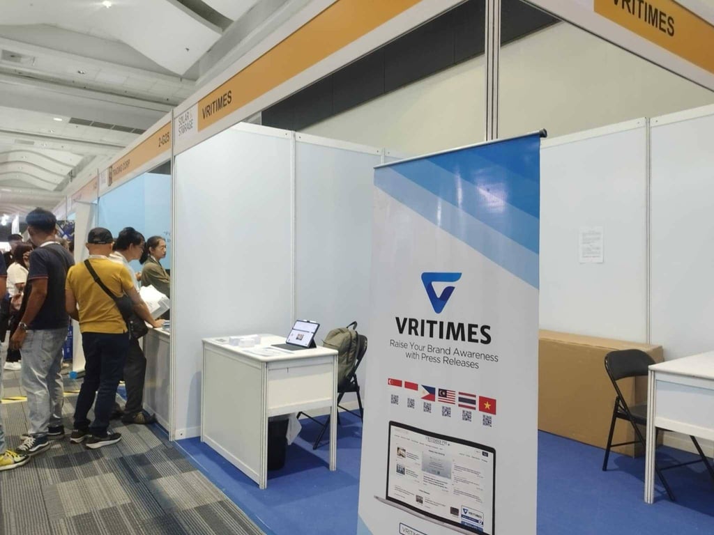 Exhibition booth held by VRITIMES at Solar & Storage Live Philippines 2025